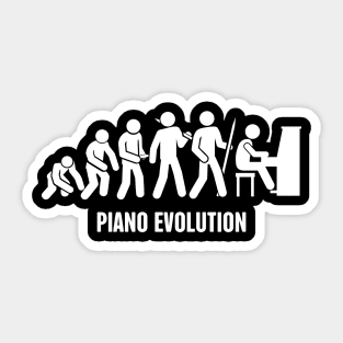 Evolution Of The Piano Player Sticker